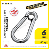 Carabiner / Karabiner Ring SS 304 6 mm POWERTEC