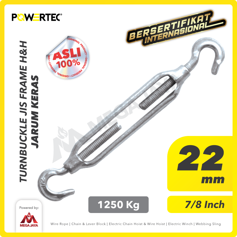 Turnbuckle / Jarum Keras JIS Hook & Hook M22 Span Skrup POWERTEC