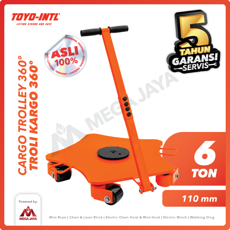 Cargo Trolley 360° / Dolly Skate Roller Tank 6 Ton TOYO-INTL