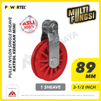 Pulley Nylon Katrol Kerekan 89mm 3-1/2" - 1 Sheave Nilon POWERTEC
