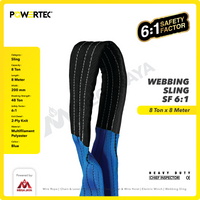 Webbing Sling Belt / Tali Angkat 8 Ton x 8 Meter POWERTEC Double Ply