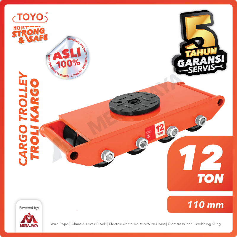 Cargo Trolley / Dolly Skate Roller 12 Ton TOYO