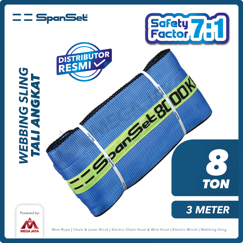Webbing Sling Belt / Tali Angkat 8 Ton x 3 Meter SPANSET