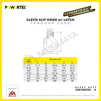 Clevis Slip Hook with Latch 5/16" POWERTEC