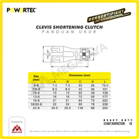 Clevis Shortening Clutch 6mm - 1 Ton POWERTEC