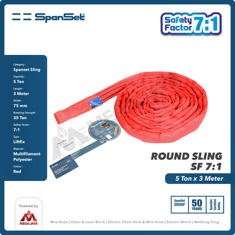 Round Sling / Roundsling 5 Ton x 3 Meter SPANSET