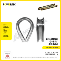 Thimble Wire Rope Kausen Sling Stainless Steel 24mm - 1" POWERTEC
