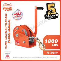 Hand Winch Auto Brake / Katrol Manual 1800 Lbs x 15 Meter TOYO