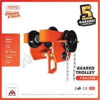 Geared Trolley / Gear Troli Hoist 3 Ton x 5 Meter TOYO