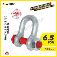 Shackle D G2150 6.5 Ton - 7/8" POWERTEC Segel Dee Bolt Type
