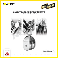 Small Pulley SS 304 Katrol Kerekan 32mm - 2 Sheave Stainless POWERTEC
