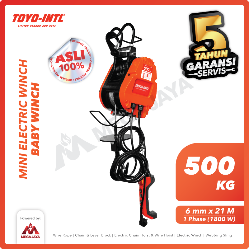 Mini Electric Winch / Baby Winch 500 Kg x 21 Meter TOYO-INTL
