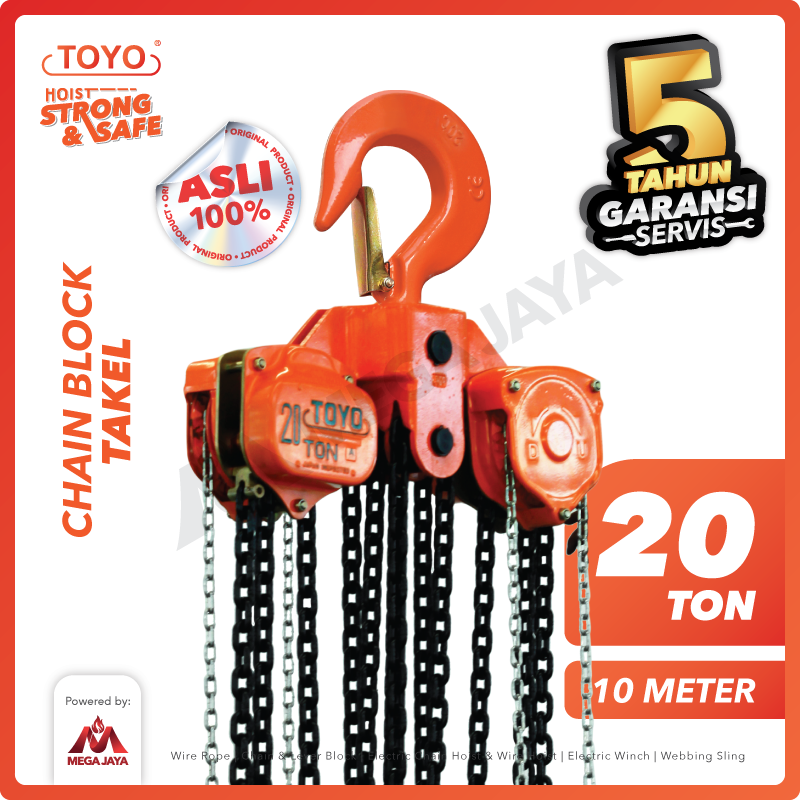 Chain Block / Takel 20 Ton x 10 Meter TOYO