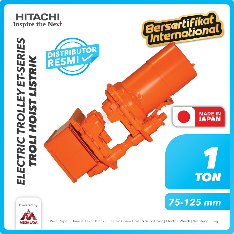 Electric Trolley Girder 1 Ton ET Series HITACHI