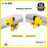 Geared Trolley / Gear Troli Hoist 5 Ton x 3 Meter POWERTEC