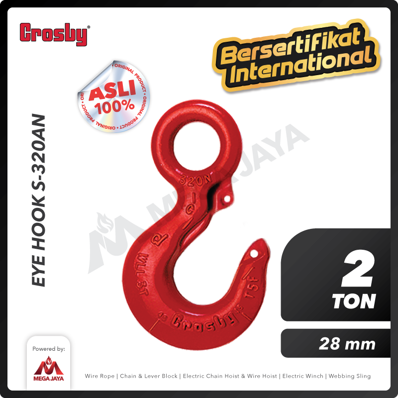 Eye Hoist Hook S320 AN 2 Ton CROSBY