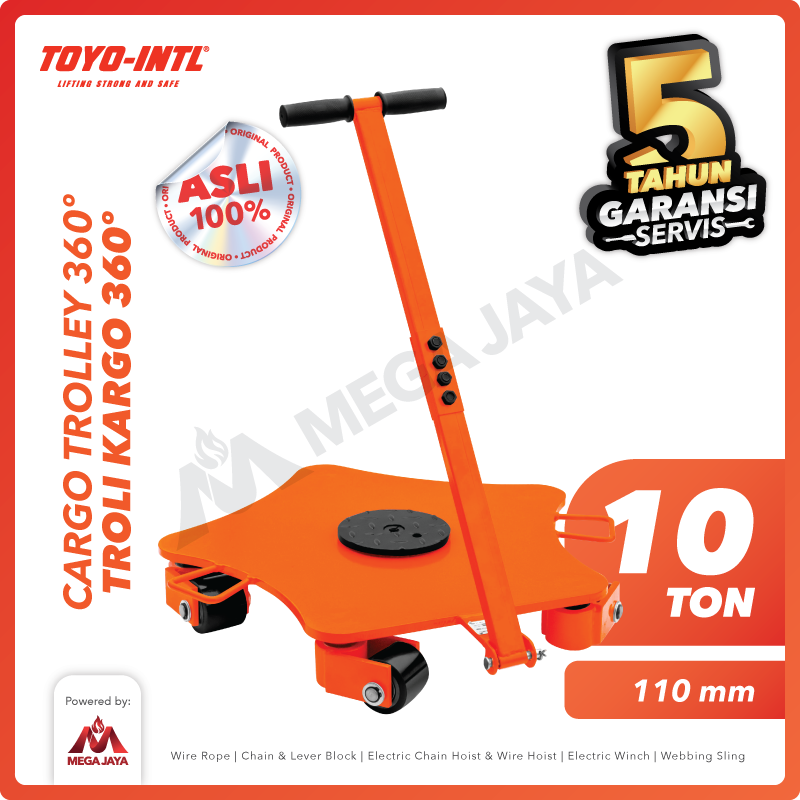 Cargo Trolley 360° / Dolly Skate Roller Tank 10 Ton TOYO-INTL