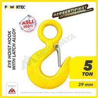 Eye Hoist Hook with Latch Alloy 5 Ton POWERTEC