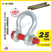 Bow Shackle Omega G2130 25 Ton - 1-3/4" POWERTEC Segel Bolt Type