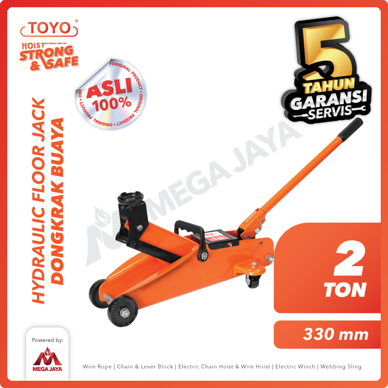 Hydraulic Floor Jack / Dongkrak Buaya Mobil 2 Ton TOYO