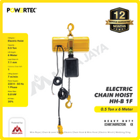 Electric Chain Hoist 0.5 Ton x 6 Meter HH-B 1F POWERTEC