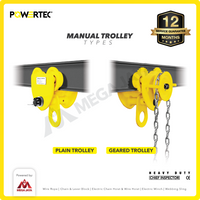 Plain Trolley / Manual Troli 3 Ton Merk POWERTEC