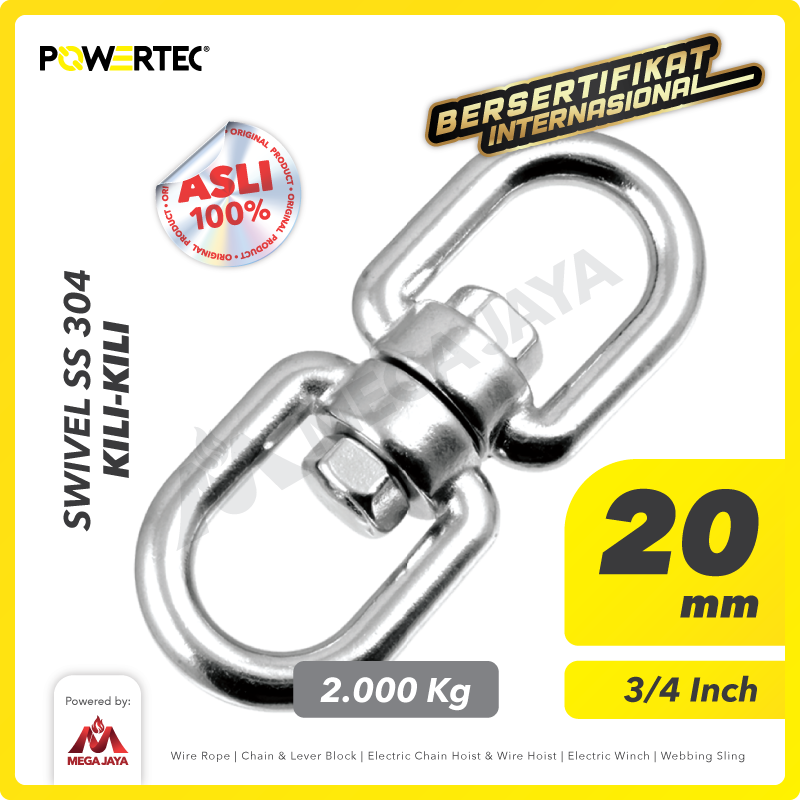 Swivel SS 304 / Kili kili 20mm - 3/4" POWERTEC