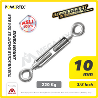 Turnbuckle / Jarum Keras SS Eye & Eye M10 Span Skrup Short POWERTEC
