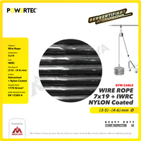 Seling Fitness / Home Gym Cable 7x19 IWRC 3-5mm POWERTEC  - 1 Meter