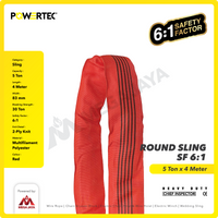 Round Sling / Roundsling 5 Ton  x 4 Meter POWERTEC Double Jacket