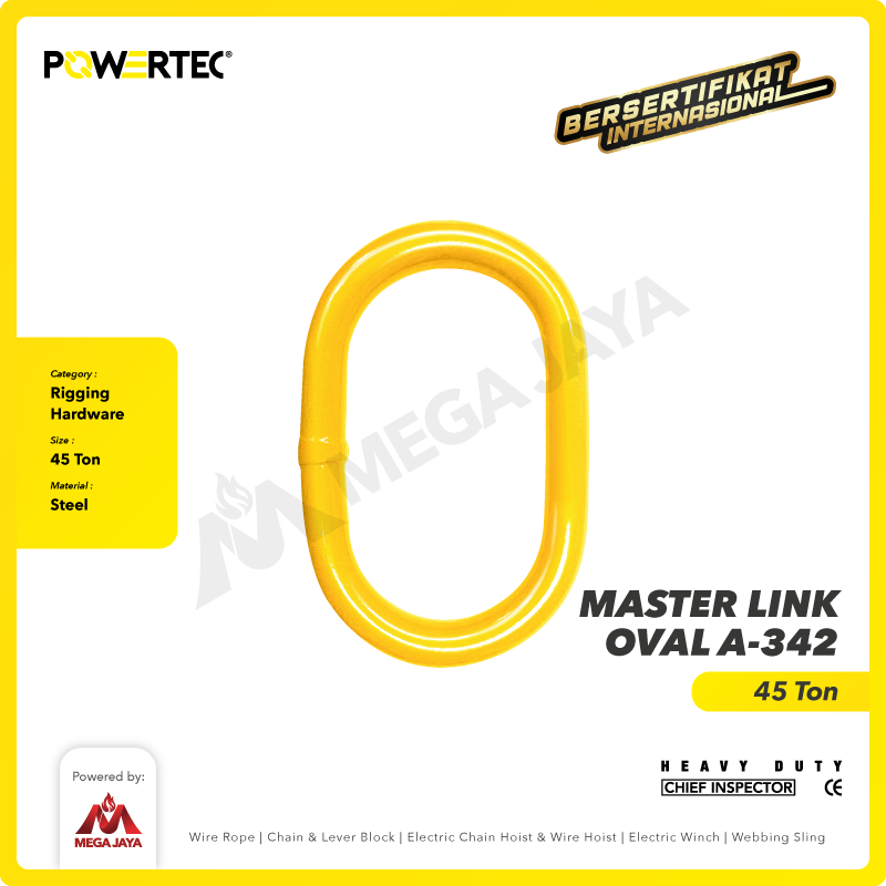 Master Link Oval A-342 45 Ton - 2-1/4" POWERTEC