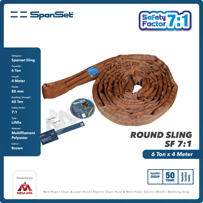 Round Sling / Roundsling 6 Ton x 4 Meter SPANSET