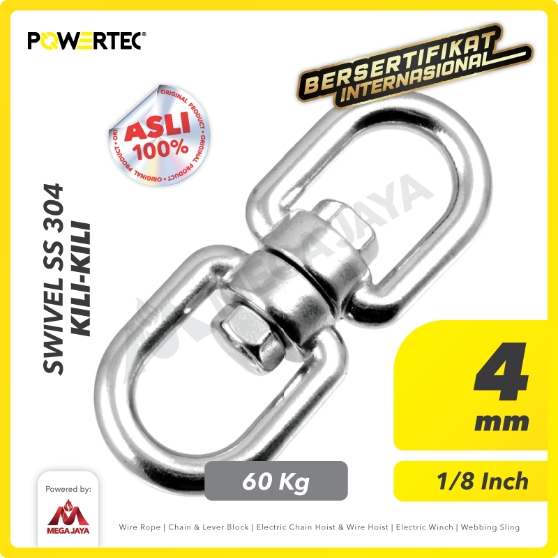 Swivel SS 304 / Kili kili 4mm - 1/8" POWERTEC