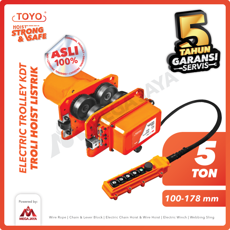 Electric Trolley Girder 5 Ton KDT Series TOYO