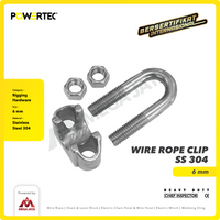 Wire Rope Clip / Klem Seling Kuku Macan SS 304 6mm POWERTEC