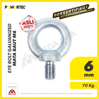 Eye Bolt / Mata Baut Galvanized M6 POWERTEC