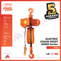 Electric Chain Hoist 5 Ton  x 12 Meter HHBD Series TOYO
