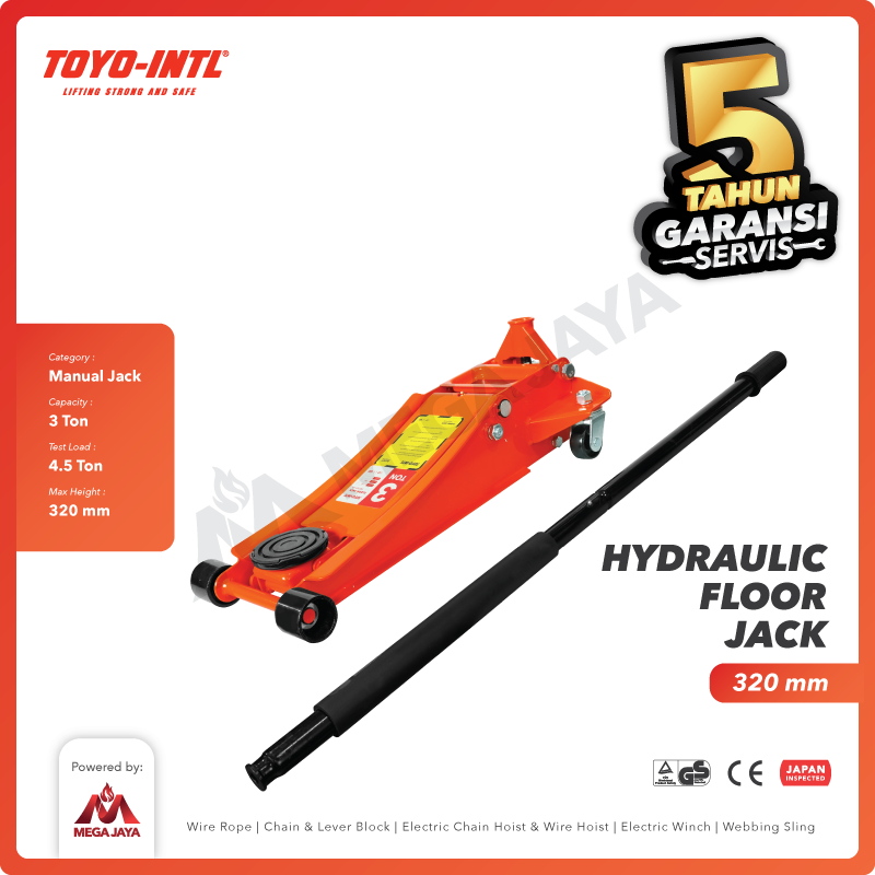 Hydraulic Floor Jack 3 Ton TOYO-INTL