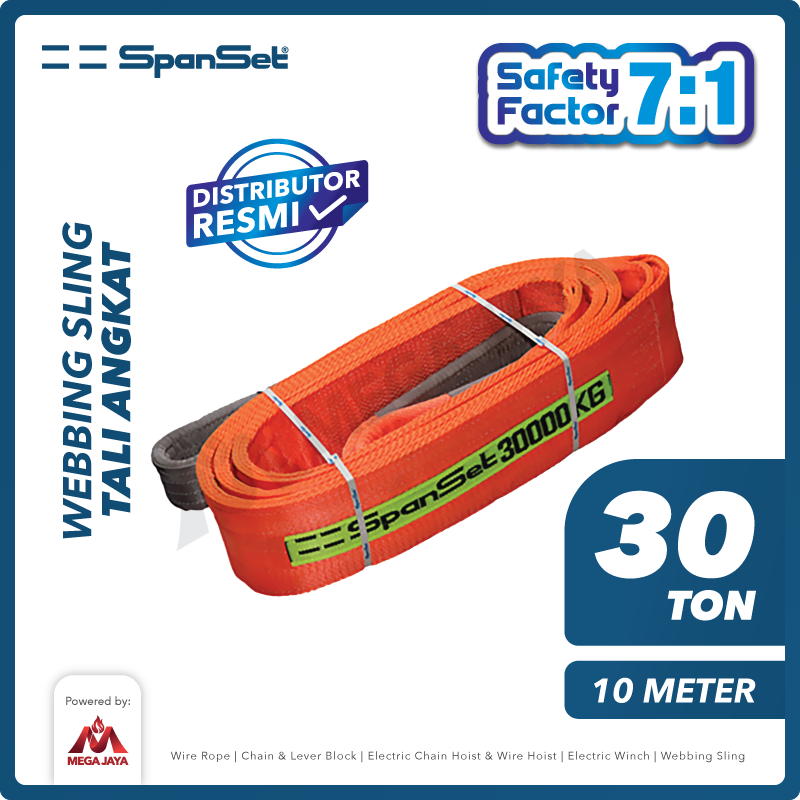 Webbing Sling Belt / Tali Angkat 30 Ton x 10 Meter SPANSET