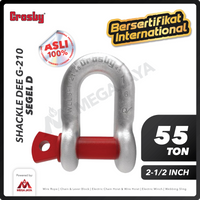 Shackle D G210 55 Ton - 2-1/2" CROSBY Segel Dee Screw Pin