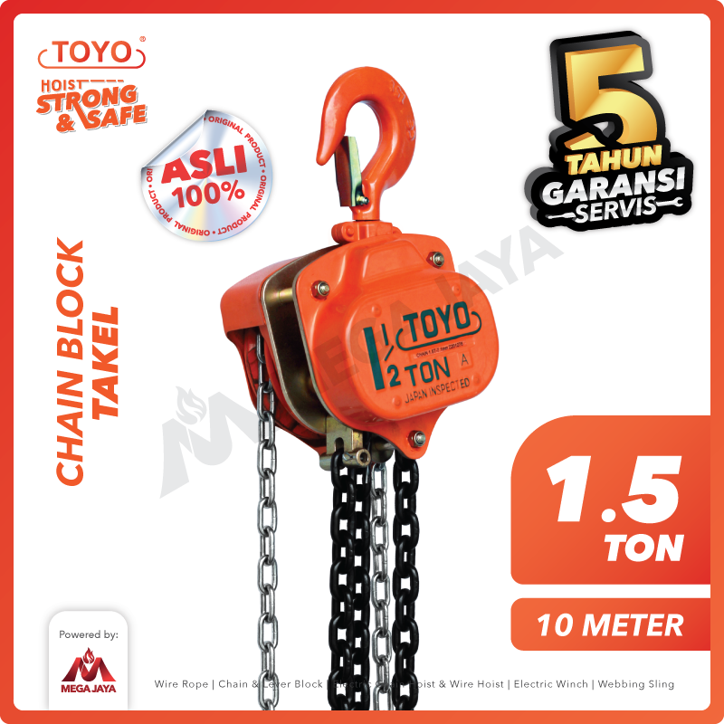 Chain Block / Takel 1.5 Ton x 10 Meter TOYO