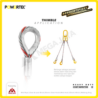 Thimble Wire Rope Kausen Sling G-411 10mm - 3/8" Galvanized POWERTEC