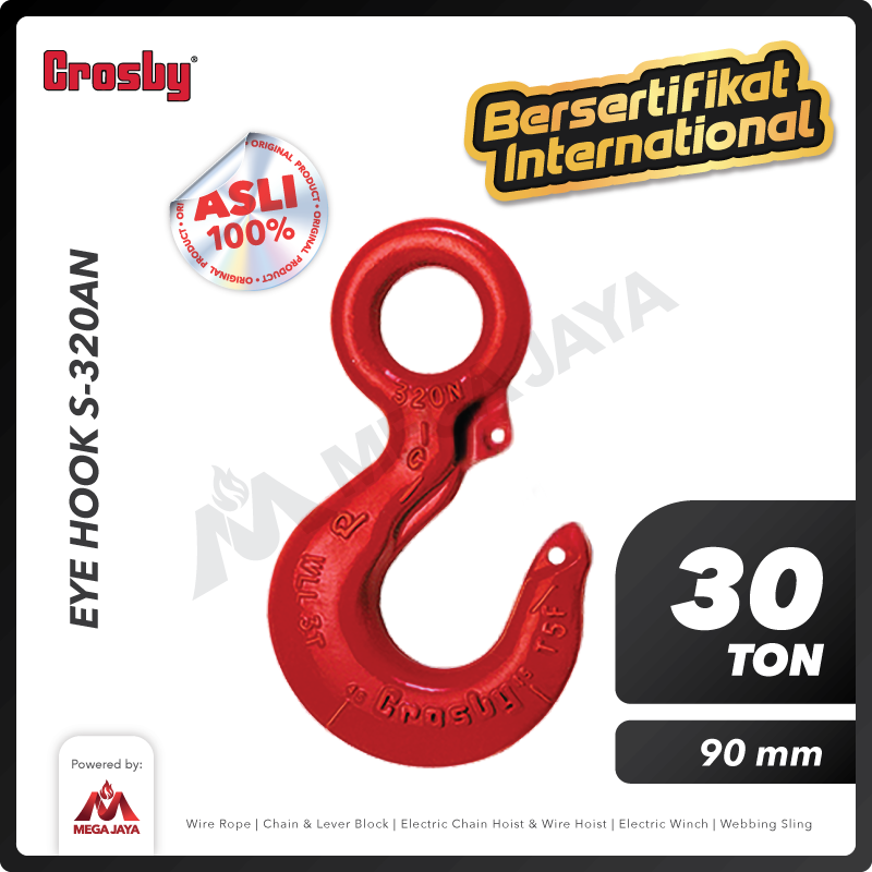 Eye Hoist Hook S320 AN 30 Ton CROSBY