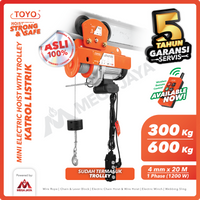 Mini Electric Hoist Trolley set / Katrol Listrik 300/600Kg x 20M TOYO