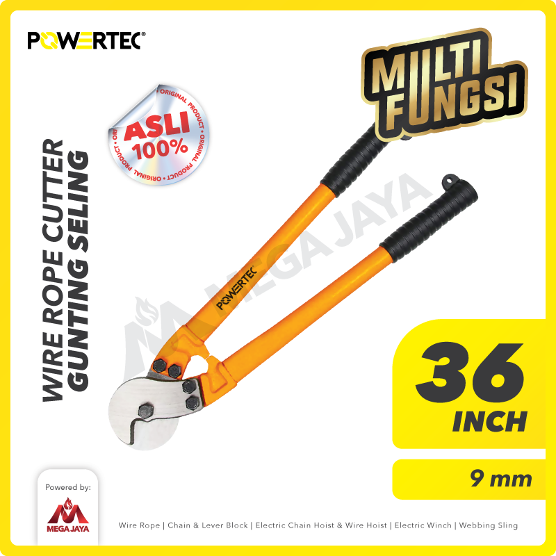 Wire Rope Cutter / Gunting Kawat Seling 36" 9mm POWERTEC