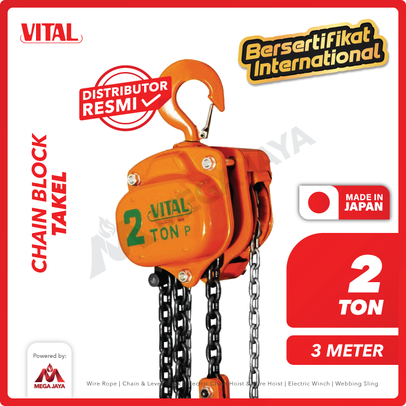 Chain Block / Takel 2 Ton x 3 Meter VITAL