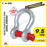 Bow Shackle Omega G209 9.5 Ton - 1-1/8" POWERTEC Segel Screw Pin