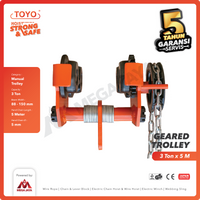 Geared Trolley / Gear Troli Hoist 3 Ton x 5 Meter TOYO